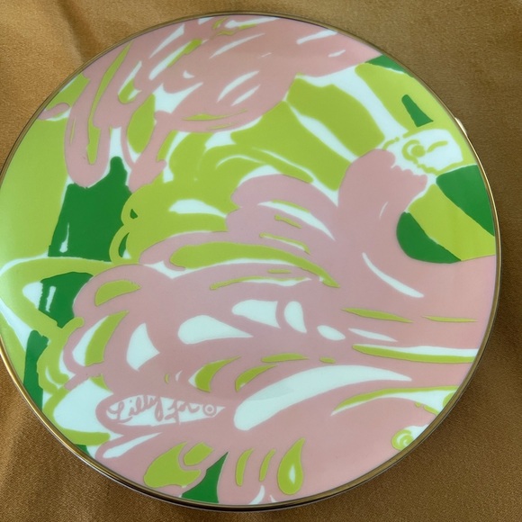 🌸 Lilly Pulitzer set of 4 colorful porcelain china 7” mini plates spring EUC - Picture 5 of 9